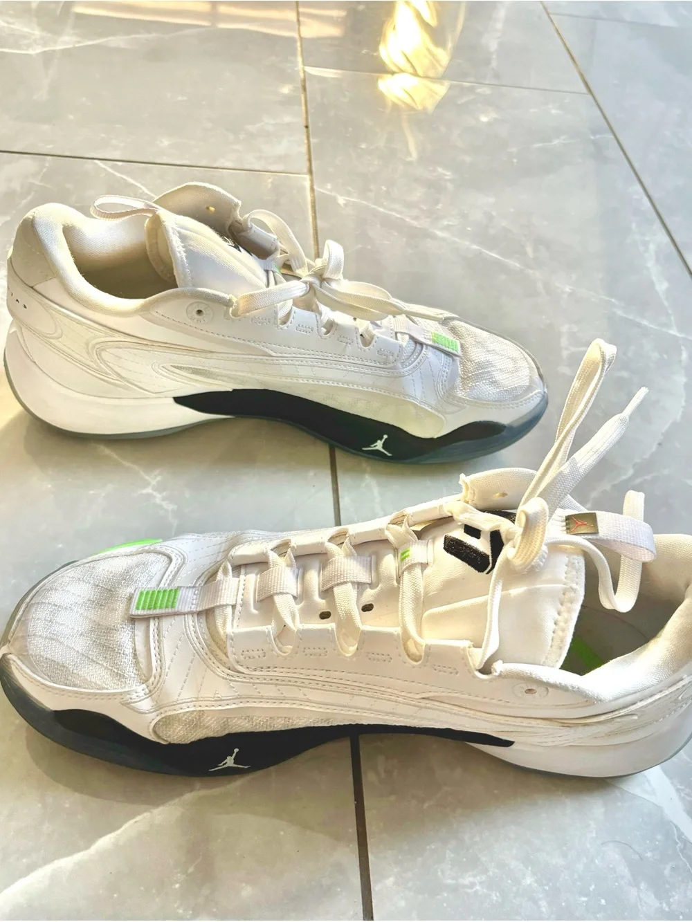 Air Jordan Luka 2 Trick shot                     White with Neon Green Accents